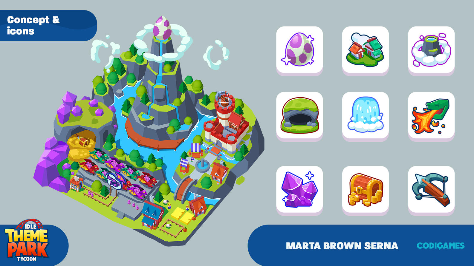 Concept and icons Theme Park