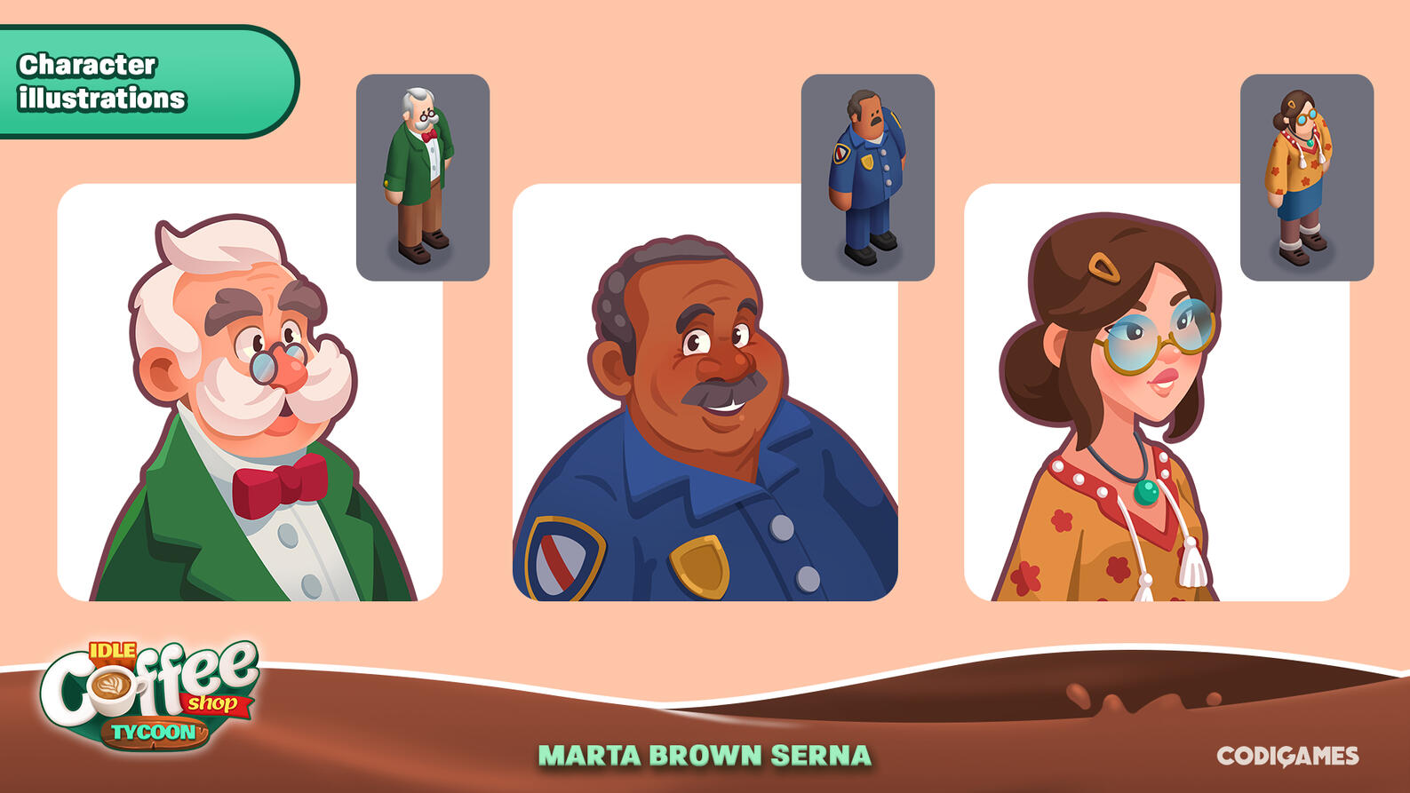 Coffee shop characters