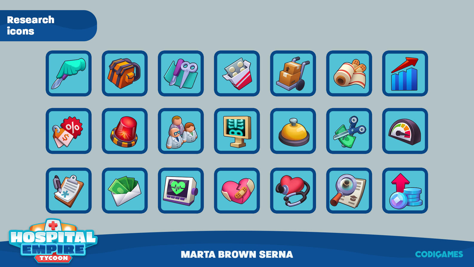 Hospital Empire Research Icons